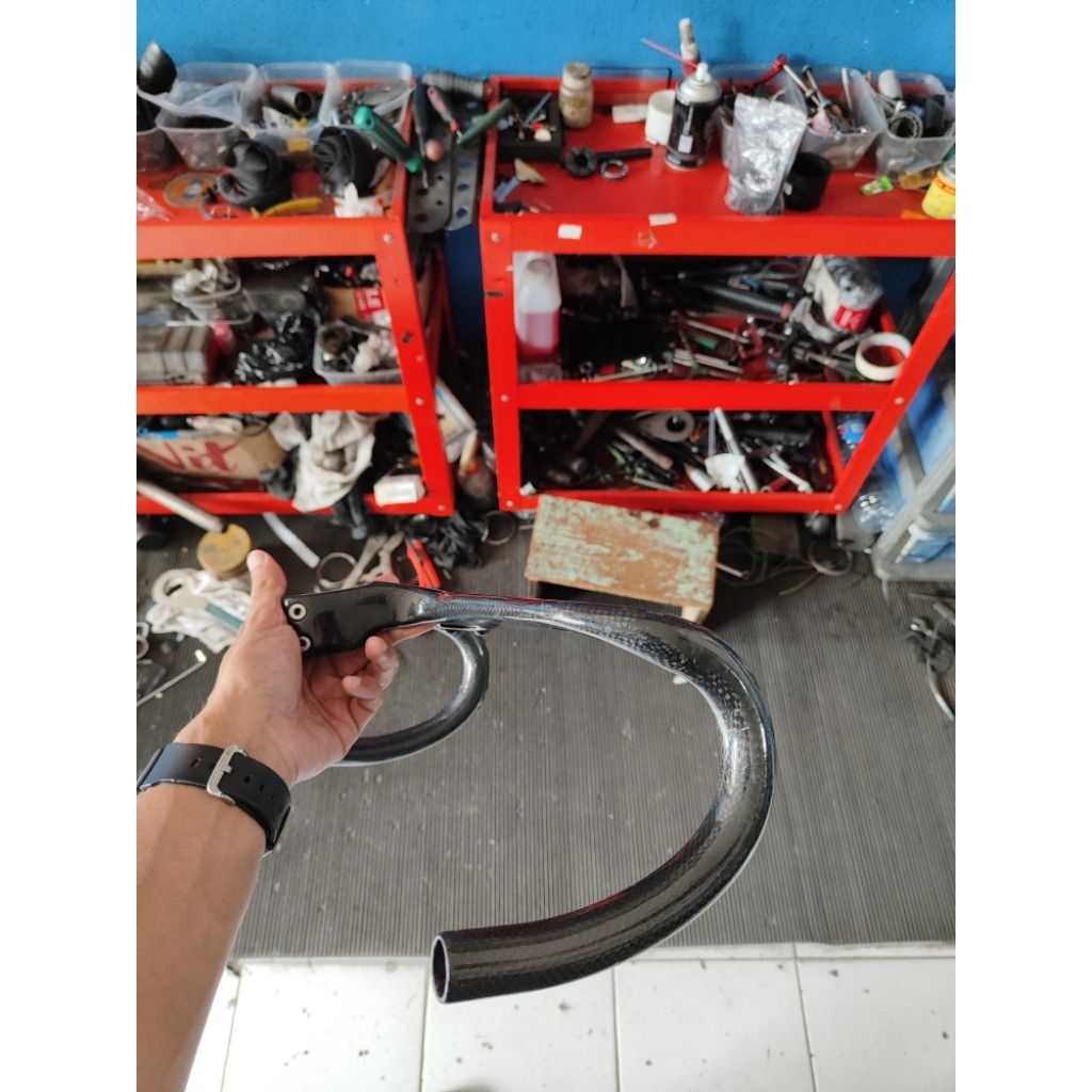 Handlebar dropbar integrated carbon