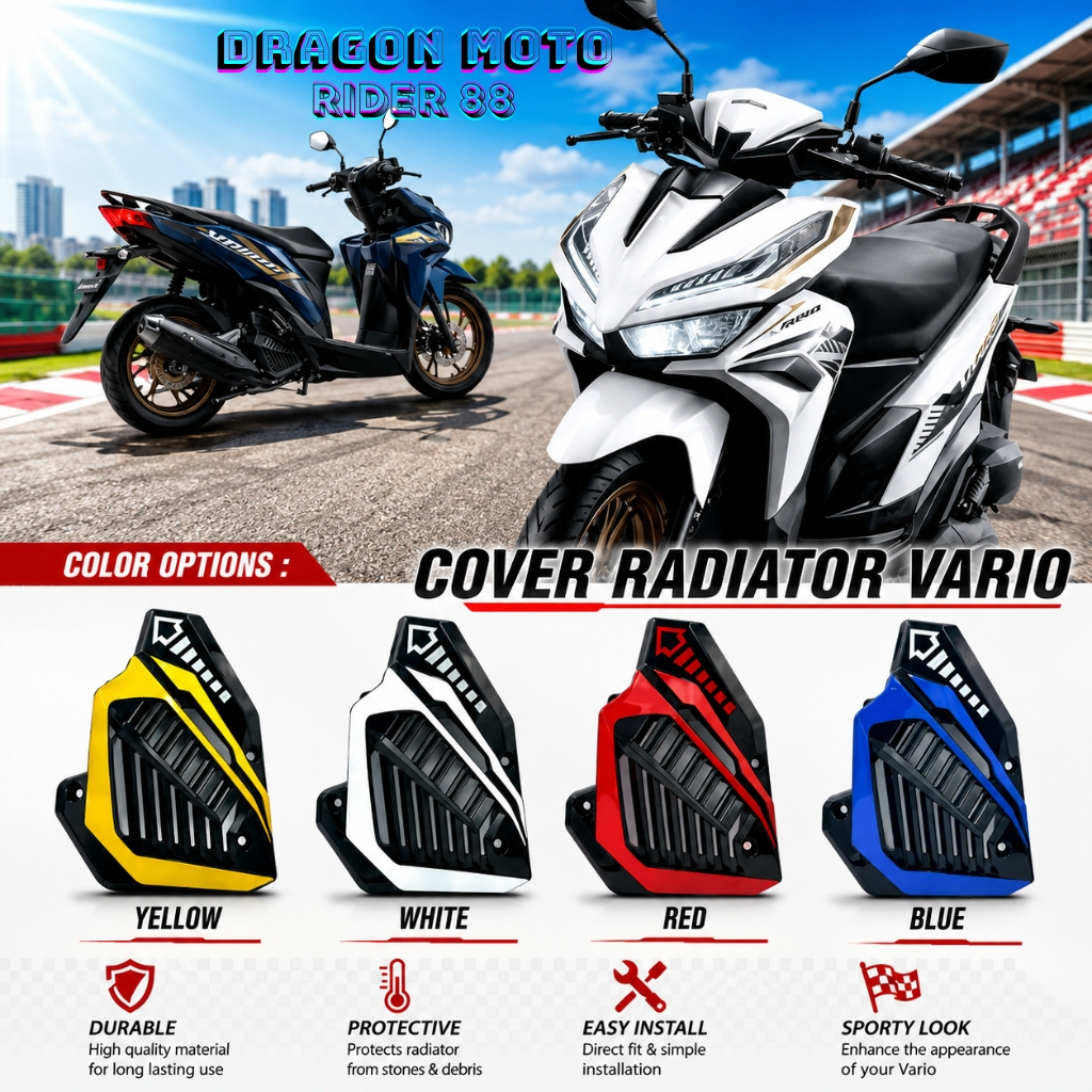Cover Radiator Vario Variasi Sporty Pelindung Radiator Motor