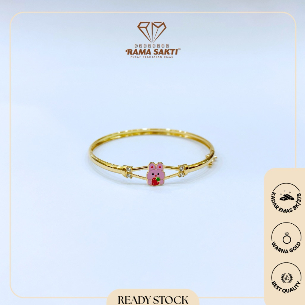 Gelang Bangle Anak Variasi Kelinci Warna 8K