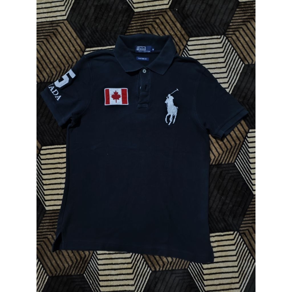 Polo Country Ralph Lauren hitam pekat sz S
