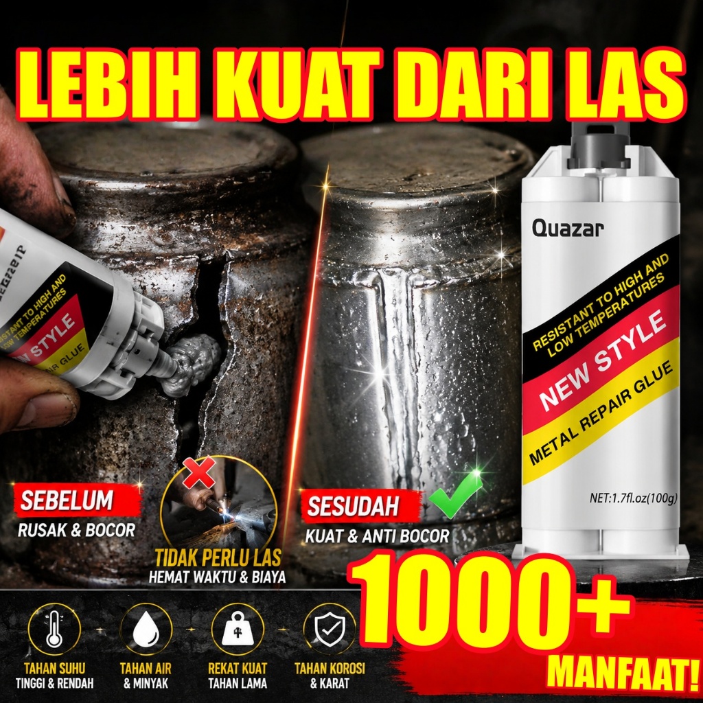 lem besi super kuat tahan panas lem epoxy super kuat lem pipa bocor super kuat lem besi ab 100g Radi