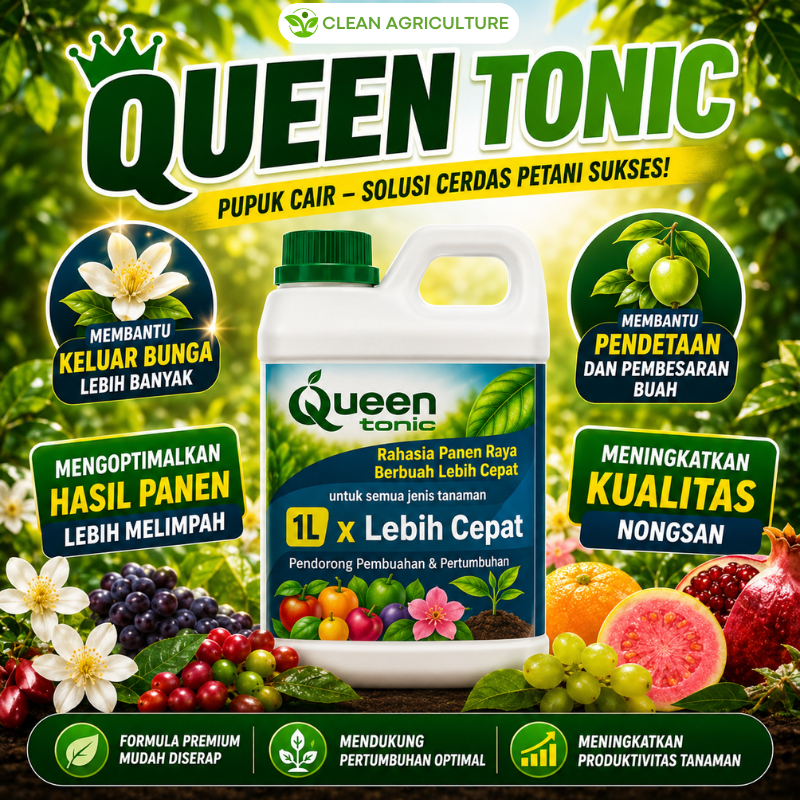 Queen Tonic 1Liter - Pupuk Buah Durian agar Cepat Berbuah Lebat & Cocok Untuk Semua Tanaman Buah