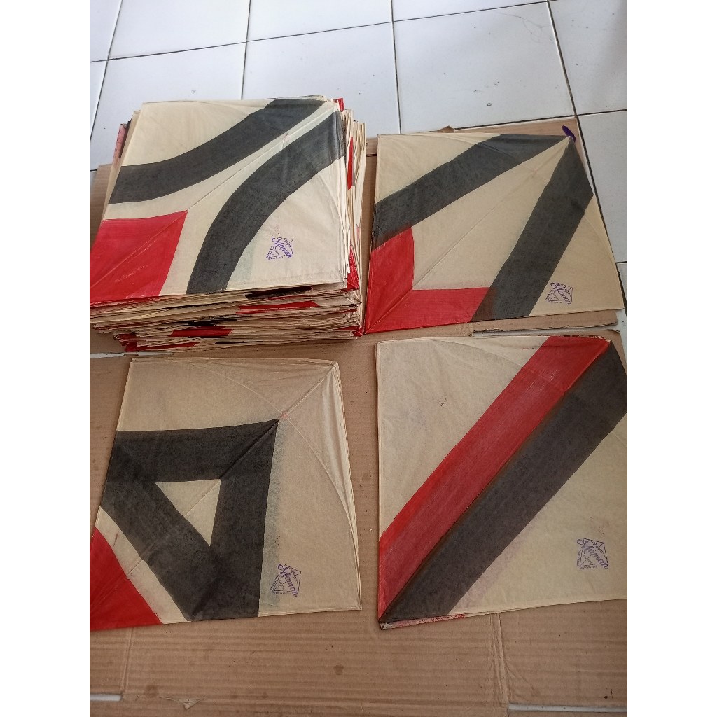 LAYANGAN 58 KUALITAS BAGUS CAP PM  WARNA DAN COKLAT 100pcs