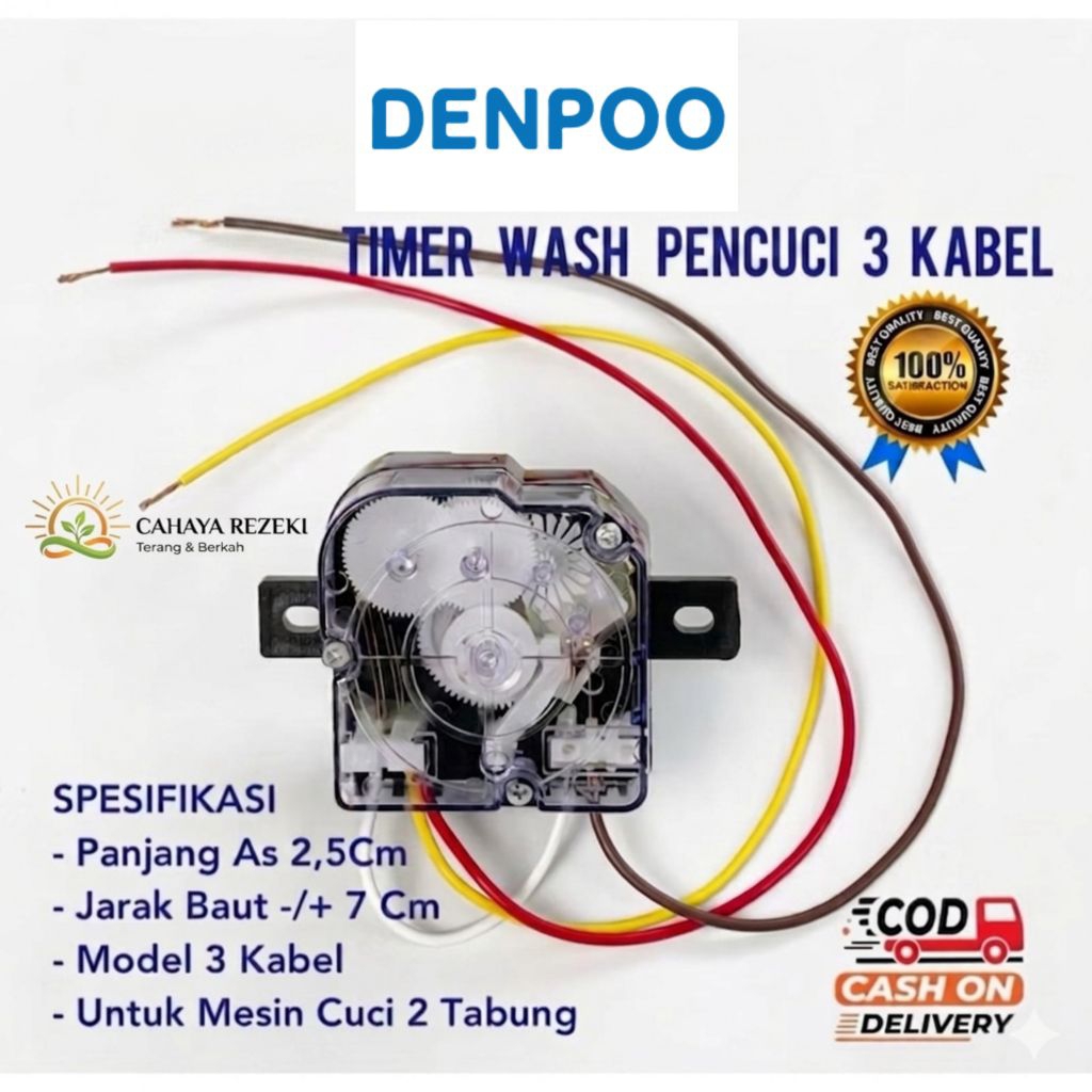 TIMER WASH MESIN CUCI DENPOO 2 TABUNG 3 KABEL / TIMER MESIN CUCI DENPOO