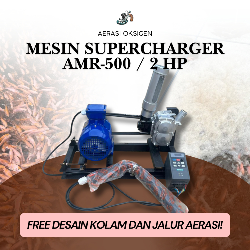 Aerator Blower Supercharger AMR500 2HP Double Pulley