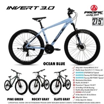 TERBARUSEPEDA GUNUNG MTB PACIFIC 26 27.5 INCH MTB PACIFIC INVERT 3.0 FRAME ALLOY