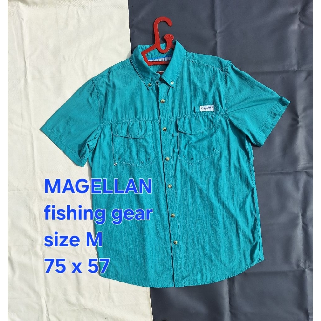 Baju Kemeja MAGELLAN Outdoors Fishing Shirt Anti UV UPF 50 Lengan Pendek Pria Angler Gear Memancing
