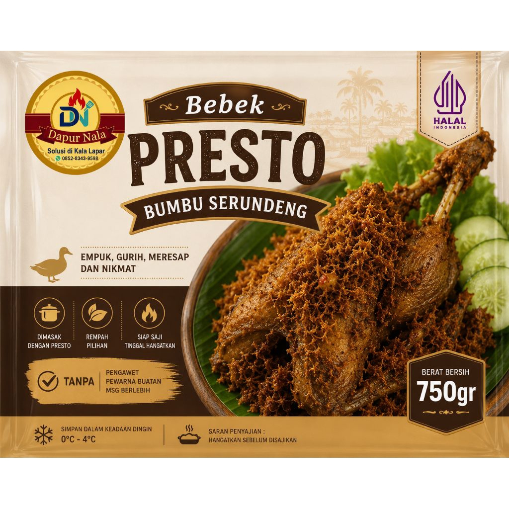 Bebek Presto Bumbu Serundeng Frozen