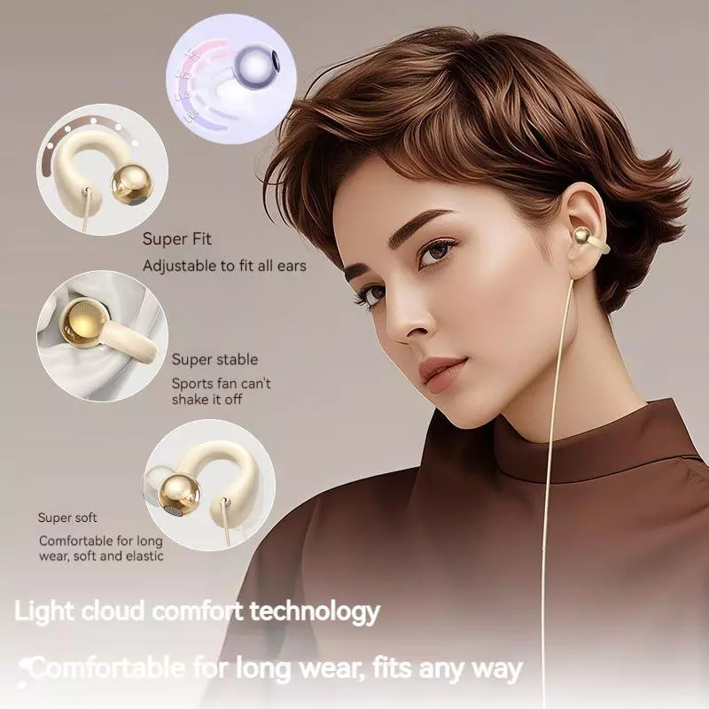 ThePods Pro Headset Kabel Type C 0 Delay Super Bass9D Earphone Open Ear anak perempuan Mic Jernih Ti