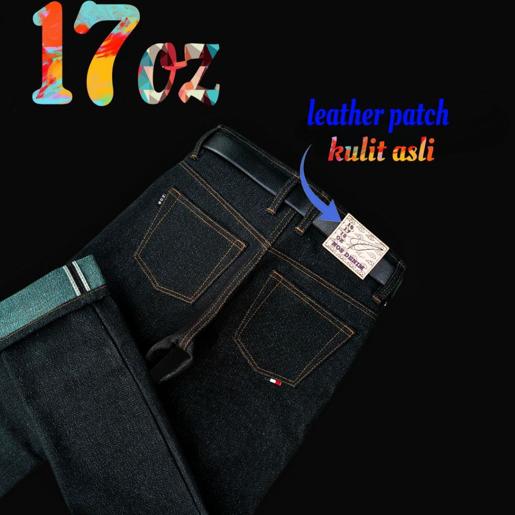 SELVEDGE SANFORIZED OMMIMATSU 17 OZ UNLIMITED ACCENT SELVEDGE GREEN LINE