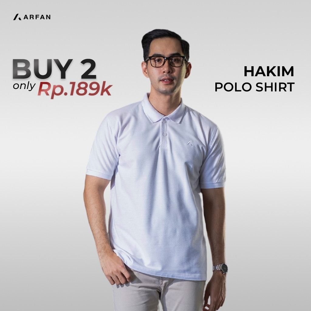 Arfan Hakim Polo Shirt Lengan Pendek Bahan Pique Hexagon Premium