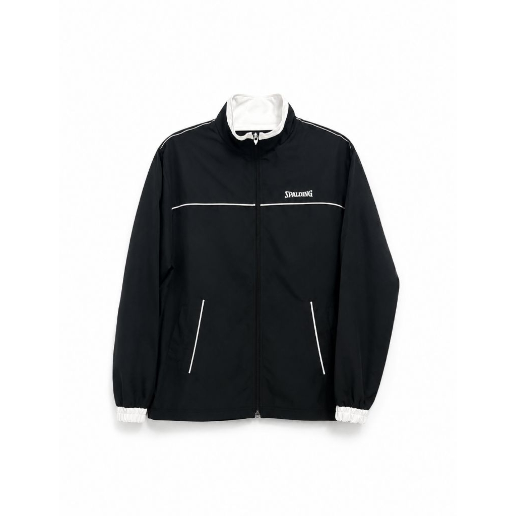 Jaket Parasut Spalding Original Vintage Track Jacket Hitam Putih