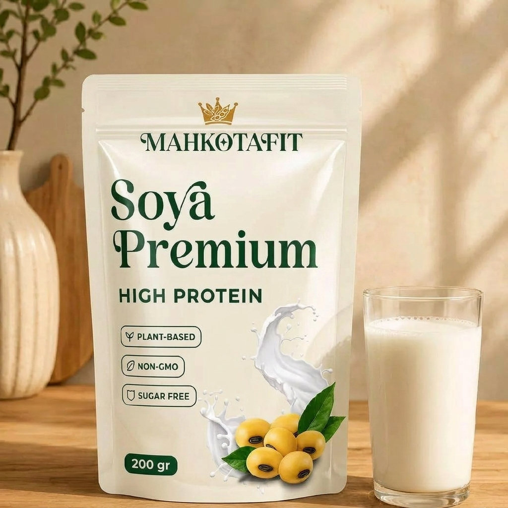 Susu Kedelai Bubuk Mahkota Fit 200gr - Tinggi Protein Contok Untuk Diet Dan Ibu Menyusui