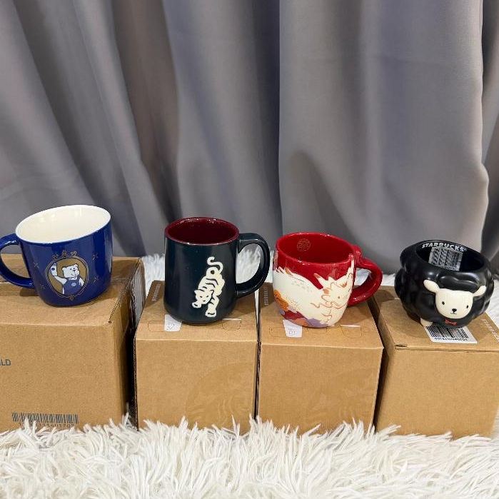 Demi Starbucks Mini Mug 3oz Year of Dragon Red Lucky Mug Black Sheep Tiger Stamp Bear Bearista Anniv