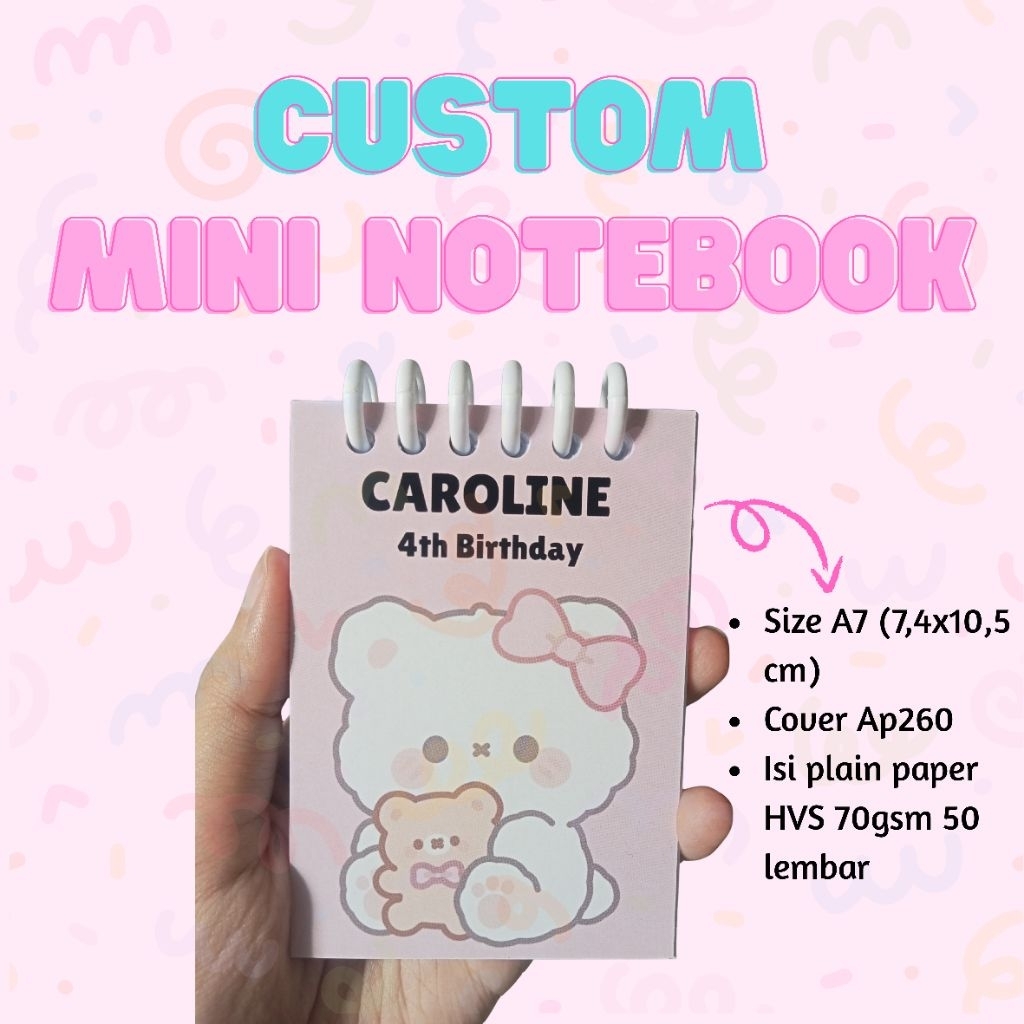 Custom Mini Notebook / Pocket Notebook / Buku Saku A7
