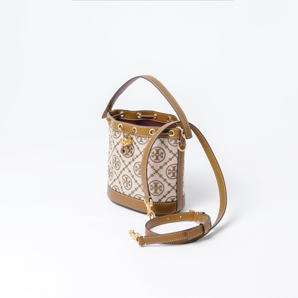 DEFECT SALE Tas TB MONOGRAM BROWN CAMEL BUCKET BAG 100% ORIGINAL