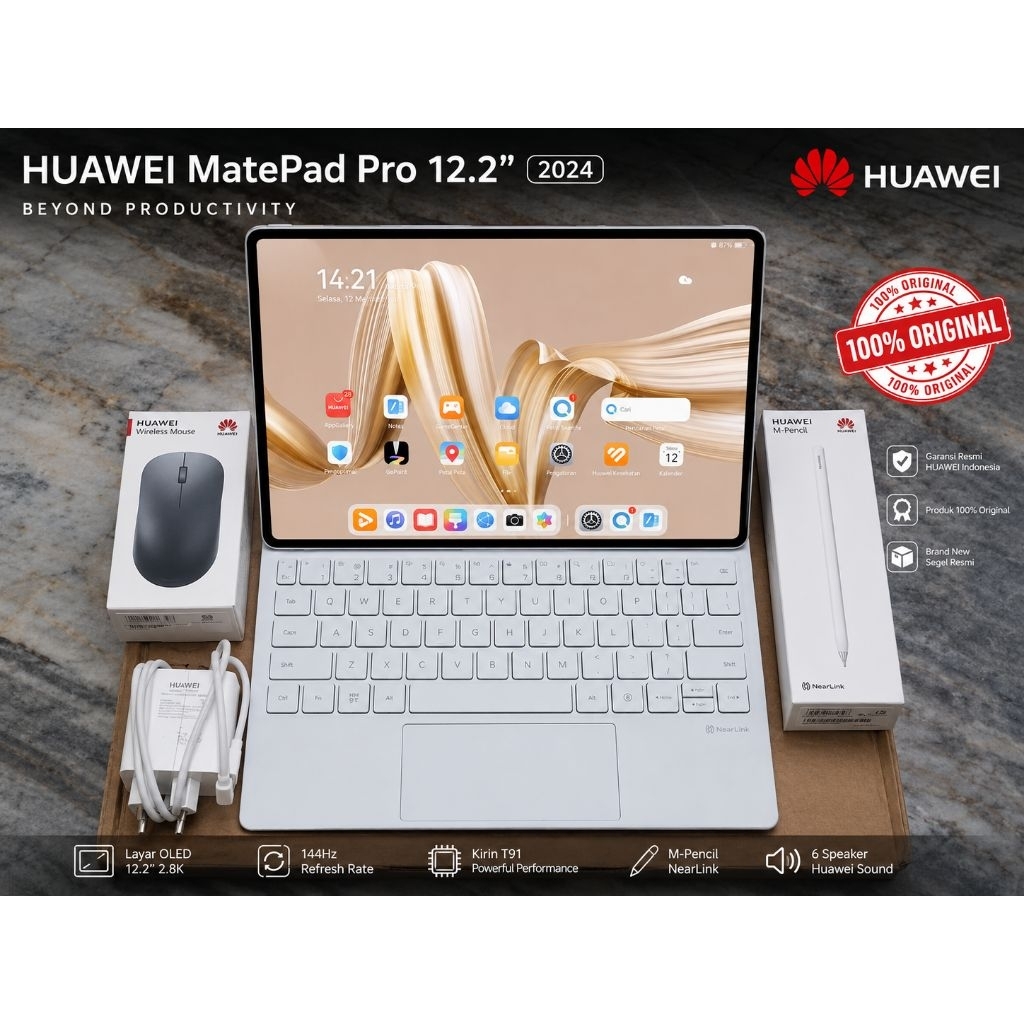 Huawei matepad pro 12.2 2024 12/512 second original termurah