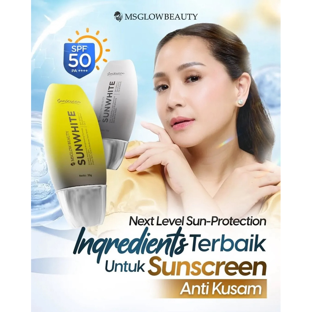 Sunscreen Sunwhite SPF 50 PA+++ MS Glow