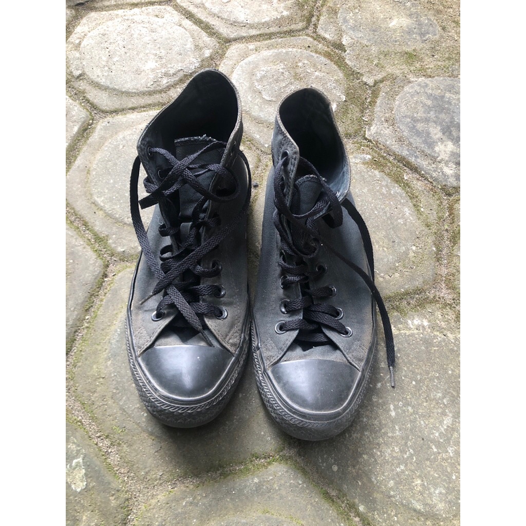 Borongan Shoes second original converse high full Black & Converse L Lopez