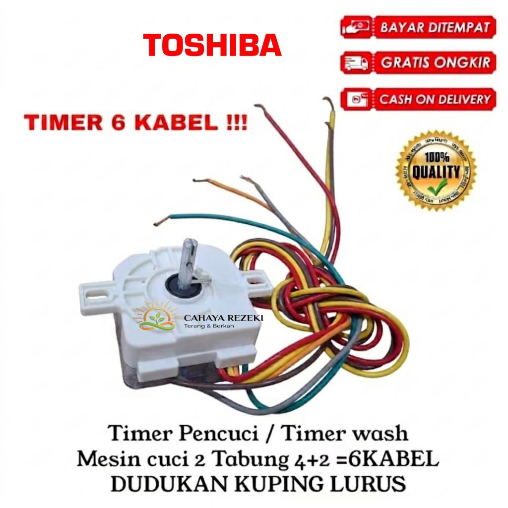 TIMER WASH TIMER PENCUCI 6 KABEL MESIN CUCI TOSHIBA 2 TABUNG BERKWALITAS
