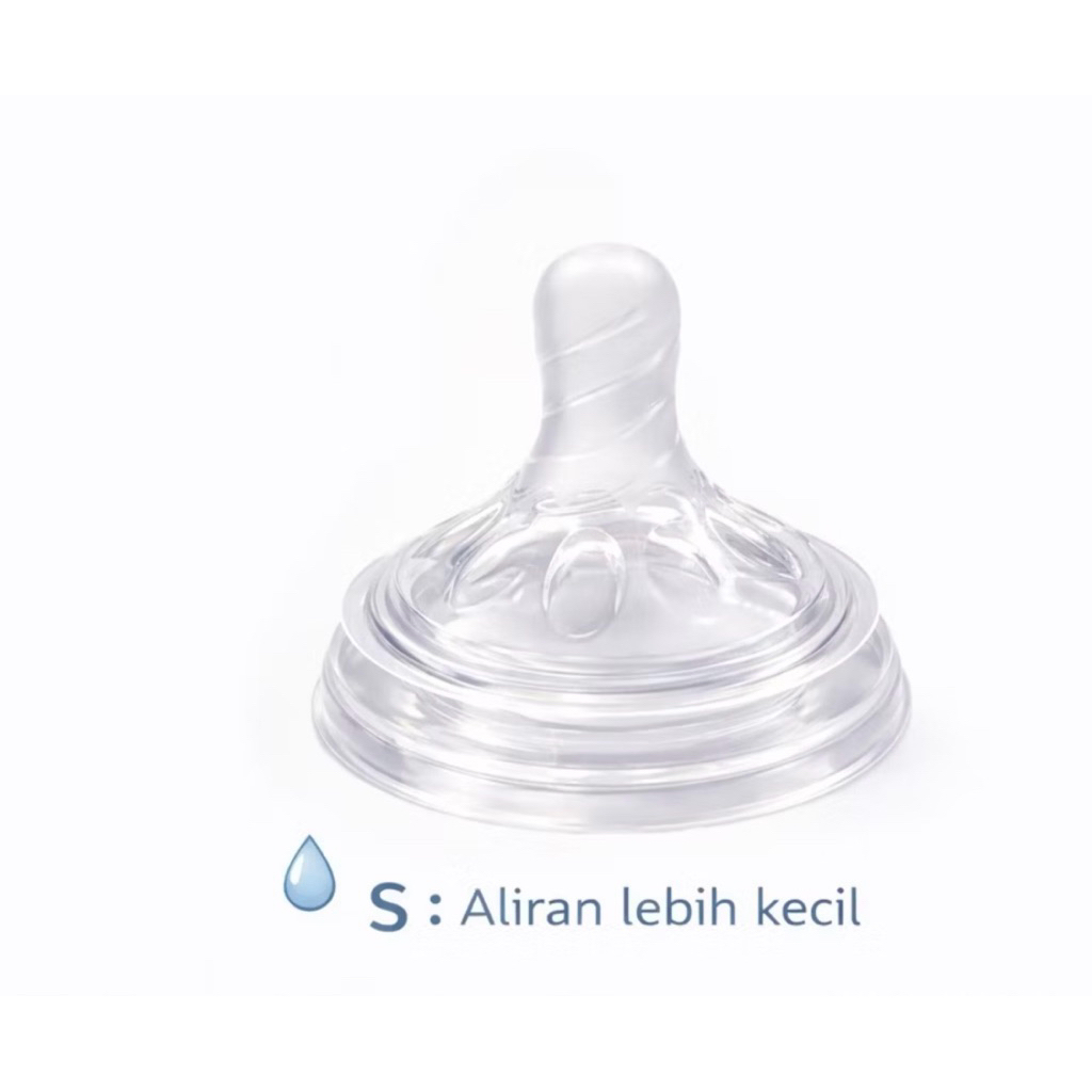 Dot Nipple Bayi Silikon 5.5cm BPA Free, Leher Lebar, Anti Kolik/ Karet dot Philip avent klasik