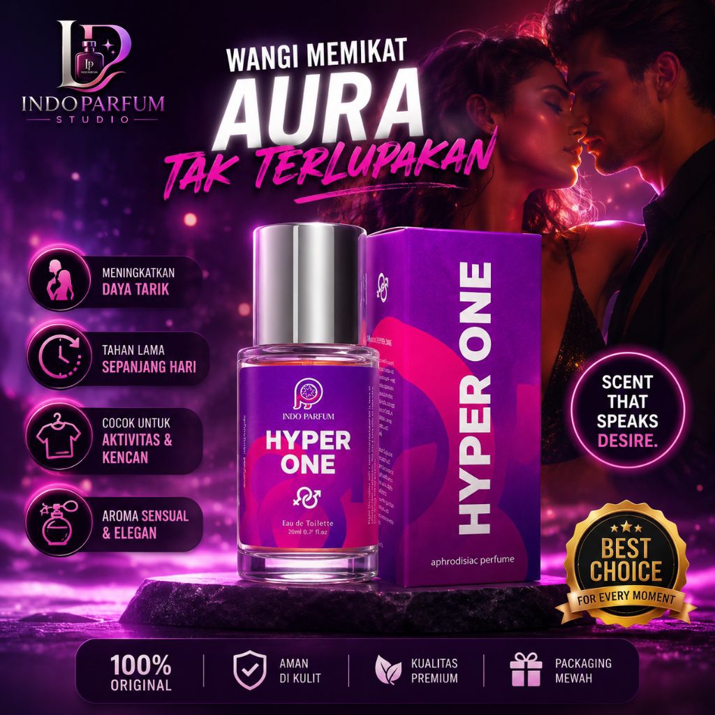Hyper One Parfum Pheromone Pria Dewasa Tahan Lama 24 Jam Aroma Sensual Pemikat Wanita Cologne Aphrod