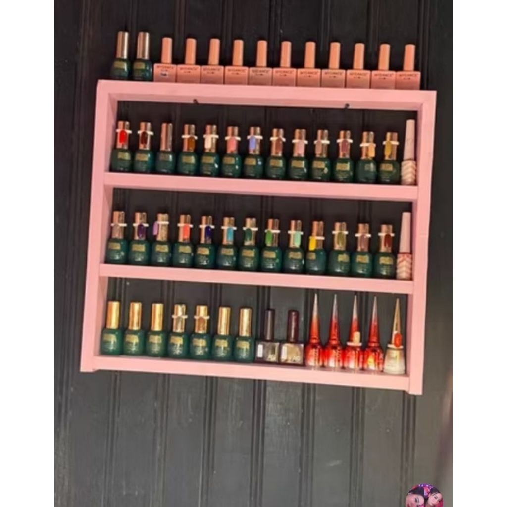 rak kosmetik rak parfum rak dinding rak susun rak kutek rak minimalis
