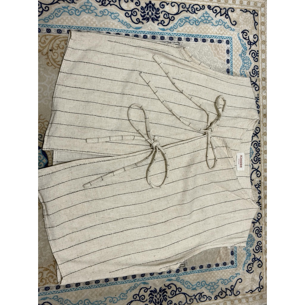 Vest Linen Cream Wanita