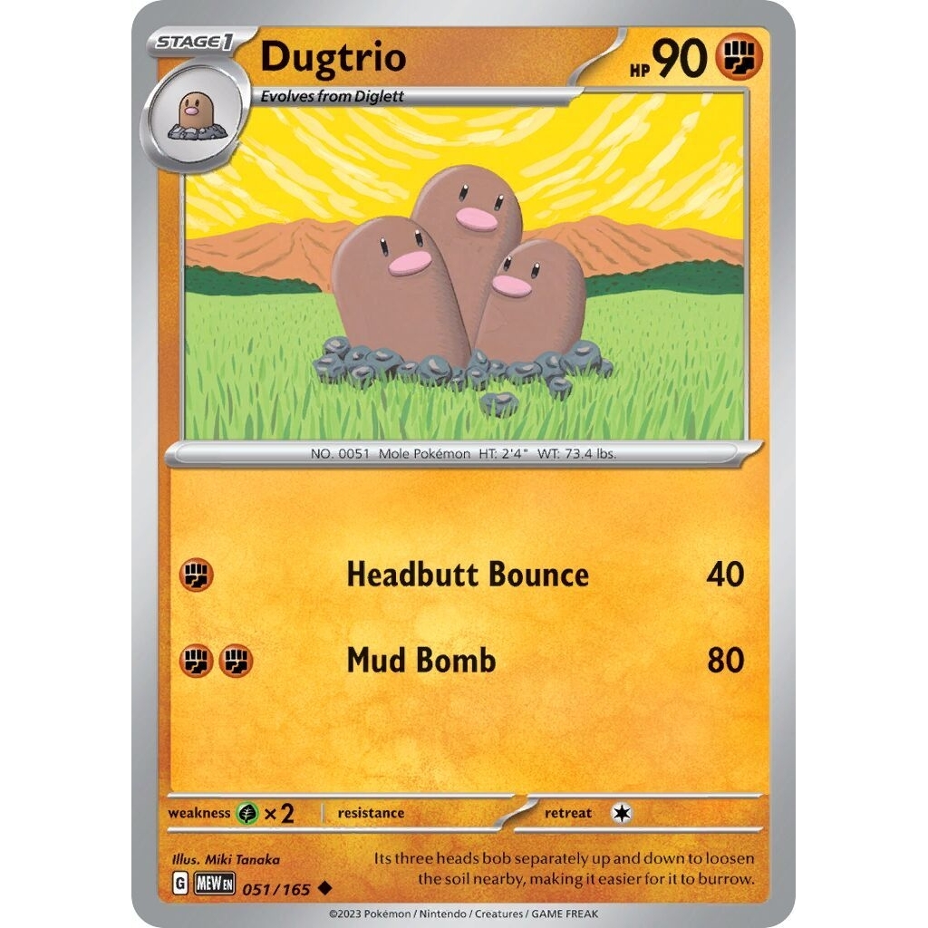 Tcg Pokemon Dugtrio Mew 151