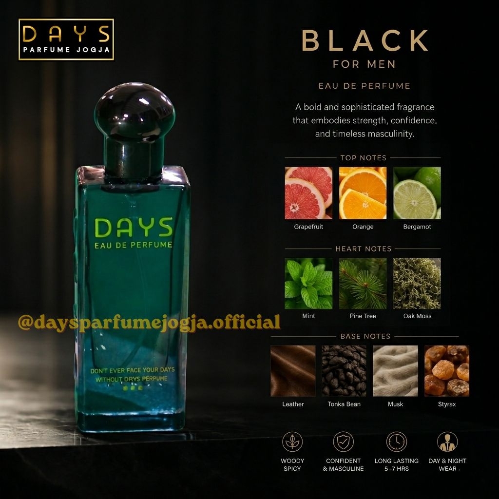 Parfum Pria - DAYS BLACK MEN - DAYSPARFUMJOGJAOFFICIAL