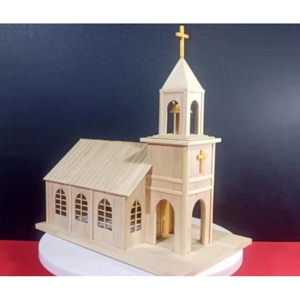 miniatur gereja stik es krim
