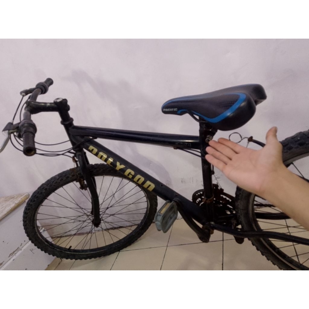SEPEDA POLYGON BEKAS PAKAI 7GIGI PERCEPATAN LECET BEKAS PAKAI NORMAL MASIH BISA JALAN