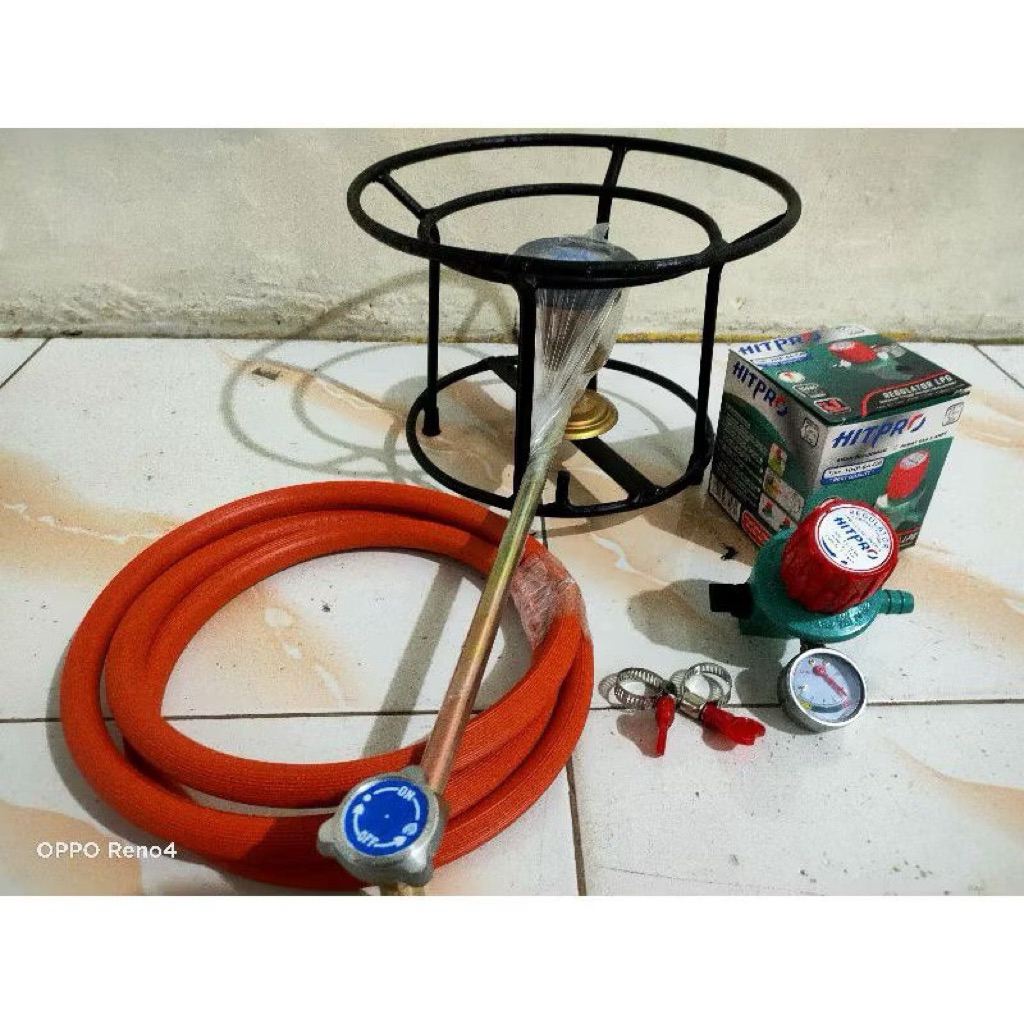 Kompor Jos 203 1 SET - Regulator Winn M, Selang Panjang 2,8 M, Gratis Cempal