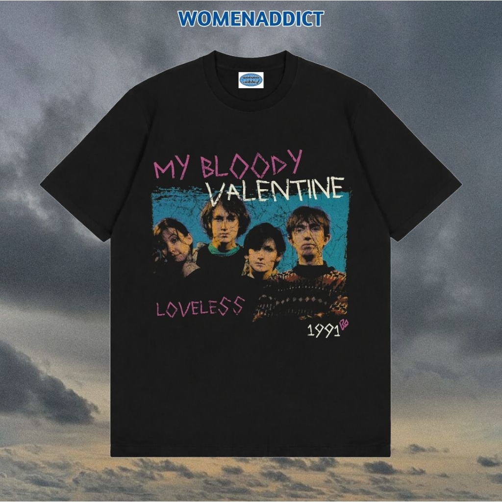 KAOS BAJU MY BLOODY VALENTINE LOVELESS | T-SHIRT REGULAR HITAM STYLE Y2K VINTAGE BOOTLEG | BAND META