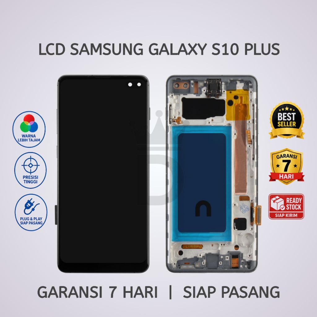 LCD TOUCHSCREEN SAMSUNG S10 PLUS FULLSET + FRAME