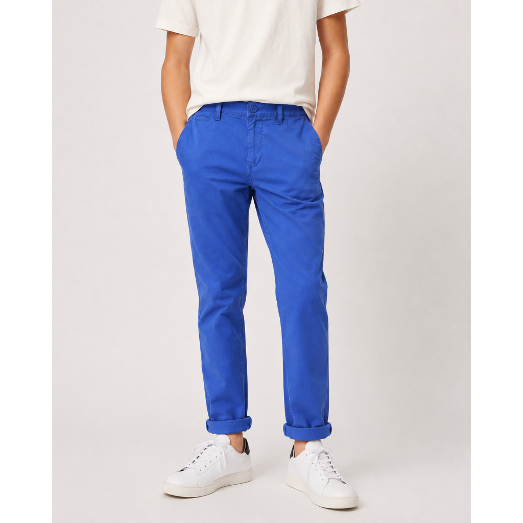 Celana panjang Pria Gap Kids Chinos with Washwell Blue Original