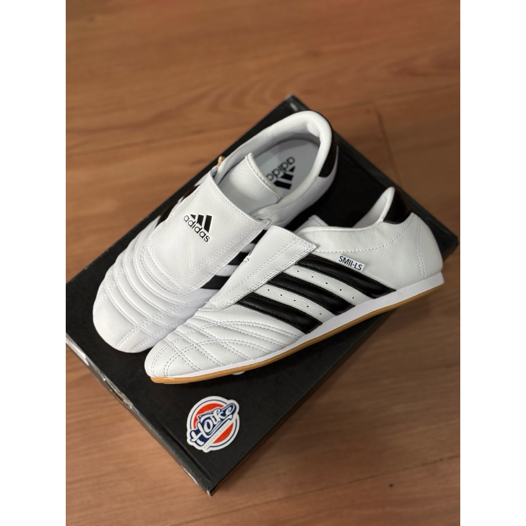 (Original Resmi) Adidas Taekwondo Slip on White Black