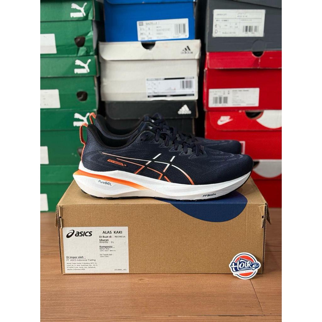 (Original Resmi) Asics Running GT-2000 13 Midnight Black