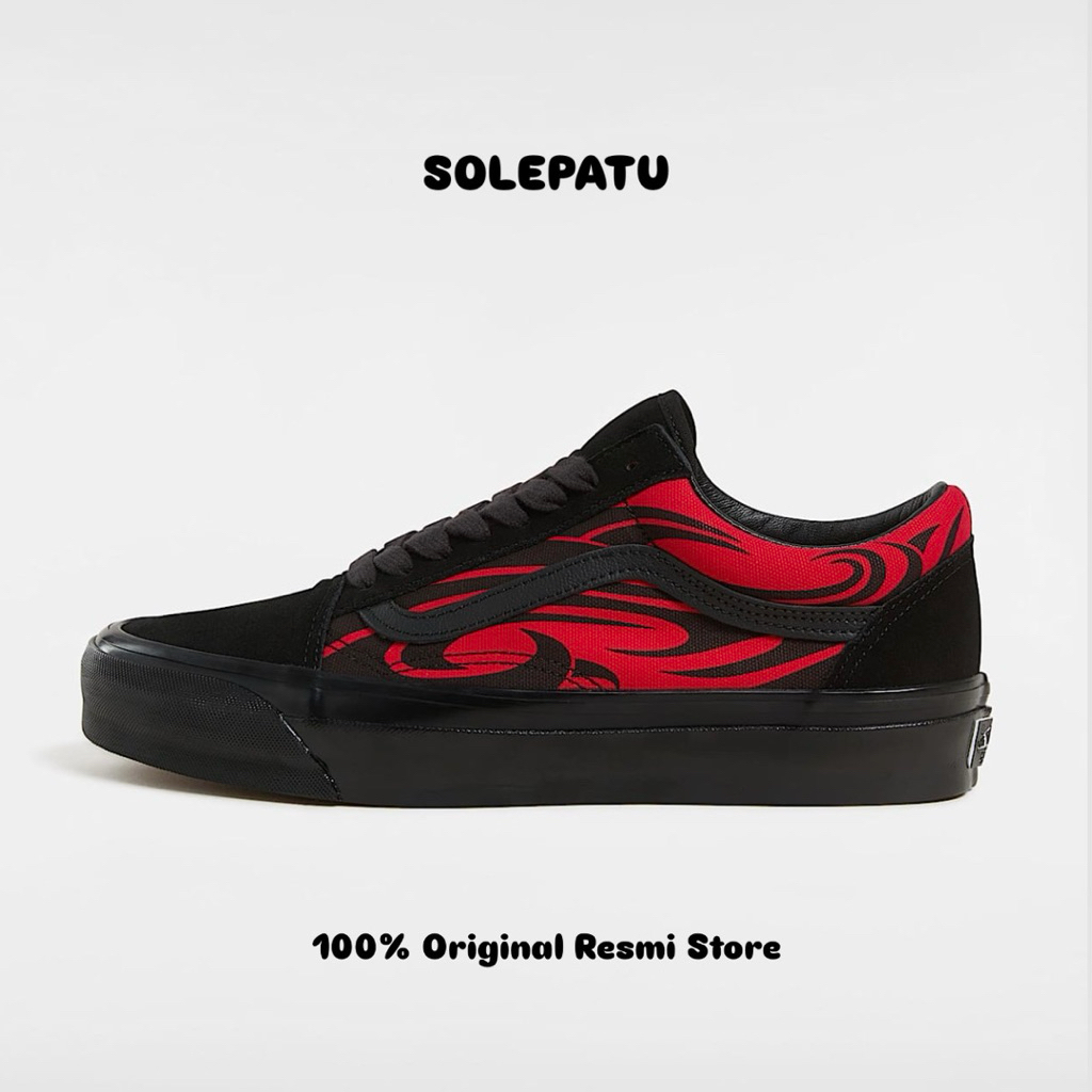 Vans Lx Old Skool Reissue 36 Black Red (Original Store Luar)