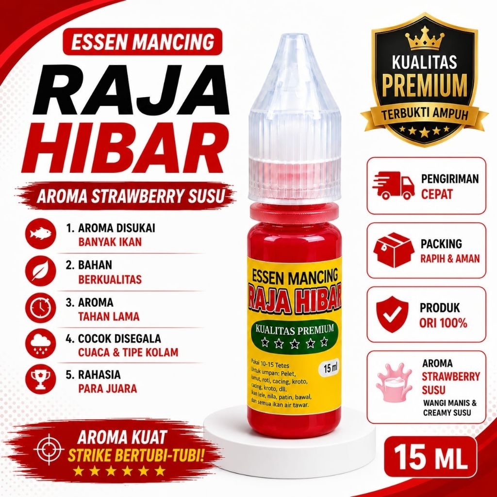 Essen Mancing Raja Hibar varian Strawberry Susu  – Essen Juara Harian & Lomba
