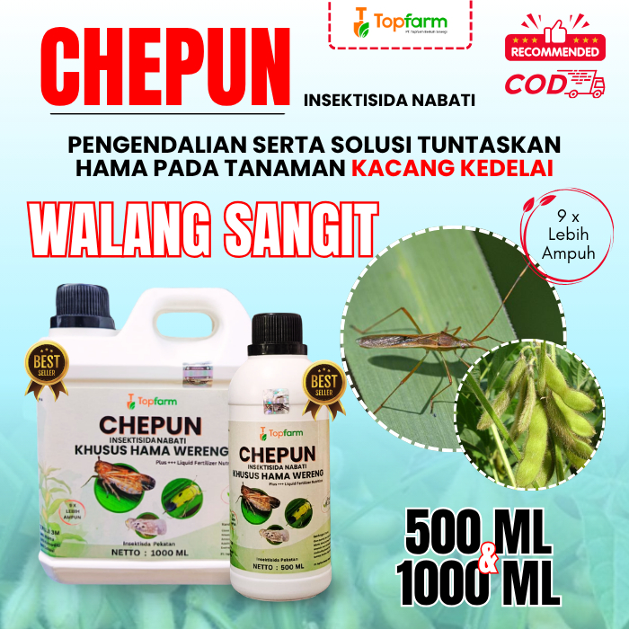 Insektisida Topfarm / Obat Semprot Hama Walang Sangit Kacang Kedelai / Obat Hama Kedelai Walang Sang
