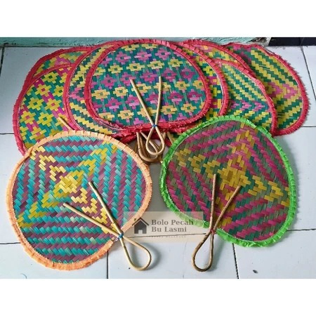 Fresh Finds Kipas JUMBO / Kipas Tangan Bambu Anyam Bulat Besar JUMBO / Kipas Tangan Bambu