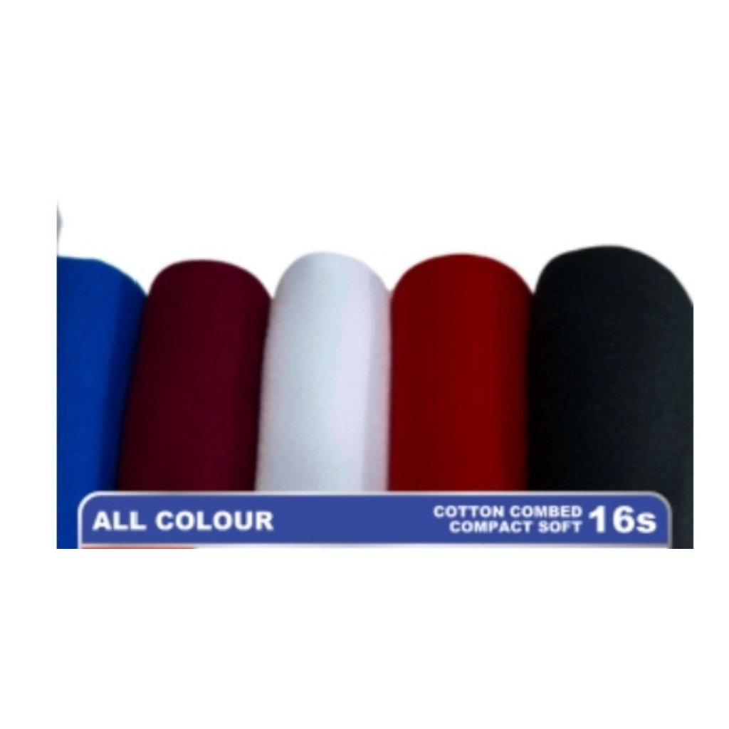 Bahan Kain Cotton Combed Compact 16s Kain Kaos Katun Kiloan
