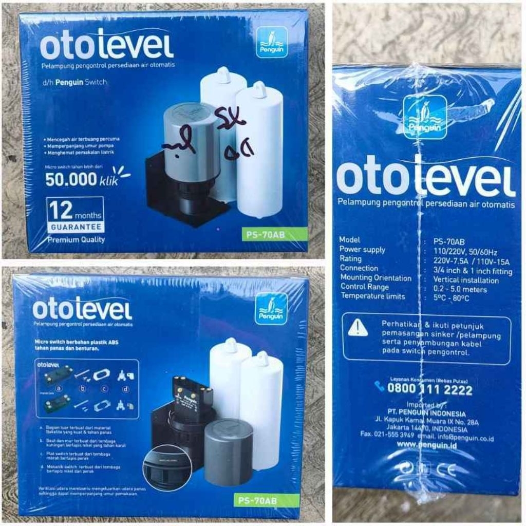 Radar otolevel penguin pelampung air otomatis pompa PS-70AB