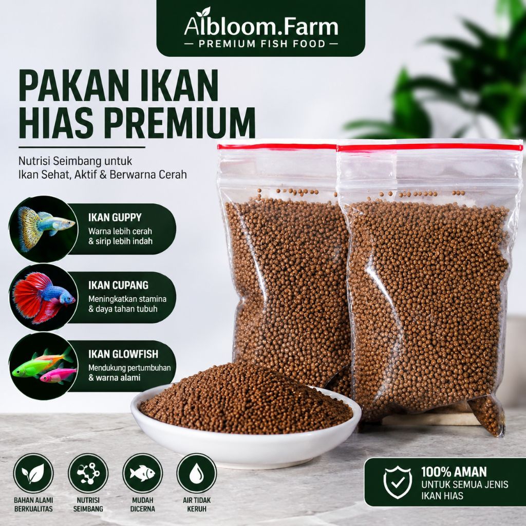 Pelet Ikan Hias Premium | Ikan Cupang / Ikan Guppy /Ikan Glowfish Dll