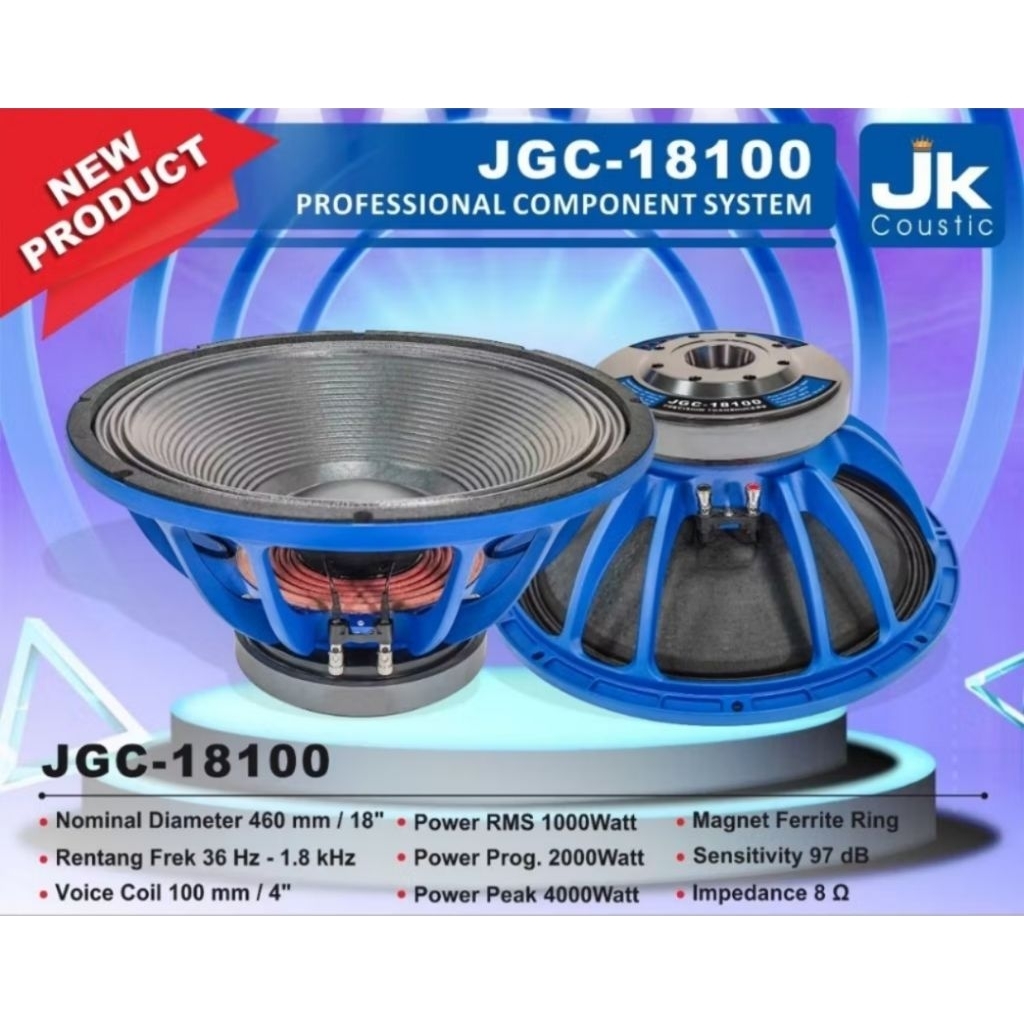 Speaker 18" JK Coustic JGC 18100