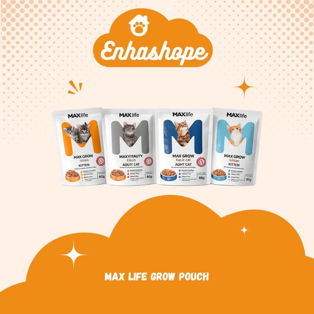 Max Life Cat Pouch 85Gr-Makanan Basah Untuk Kucing
