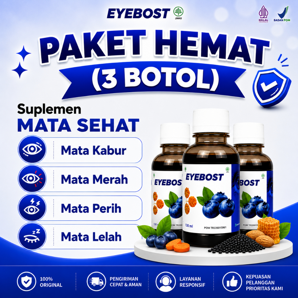 [EYEBOST ASLI] Eyebost Vitamin Mata Original Atas Mata Buram Mata Merah Mata Lelah Mata Perih