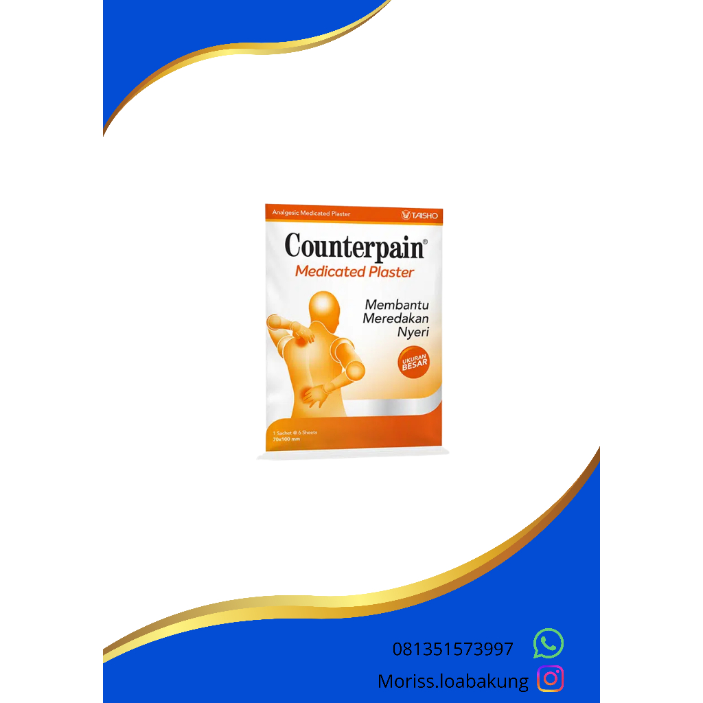 Counterpain Medicated Plaster Besar 1 Sachet Isi 6 Sheets