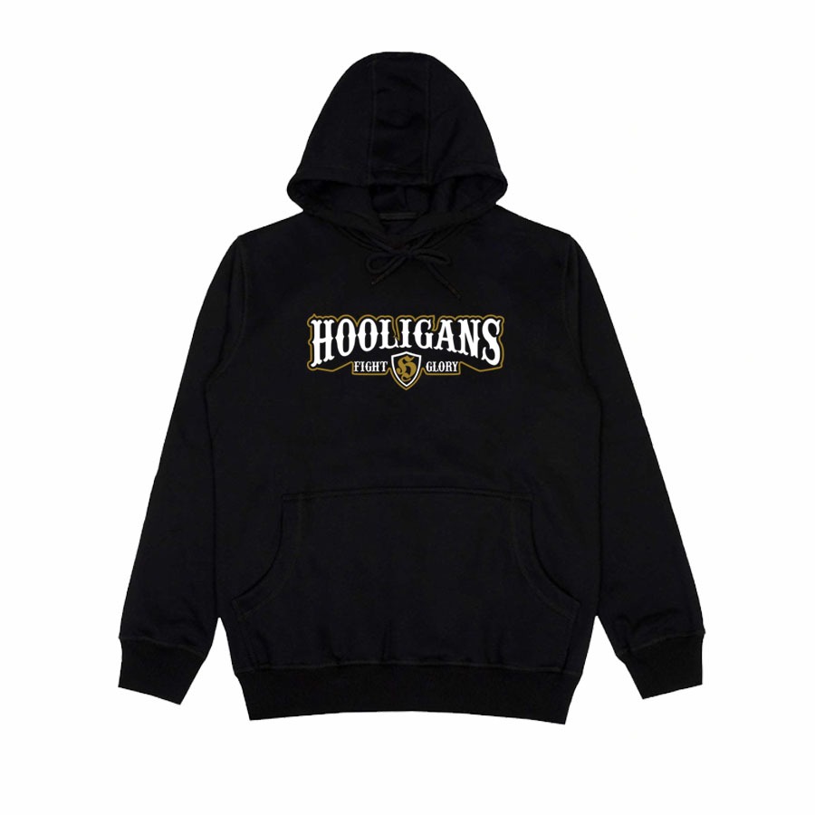 Sweater Hoodie Hooligans Hoodie Hooligans Hitam  Jaket sweater Hooligans Casual